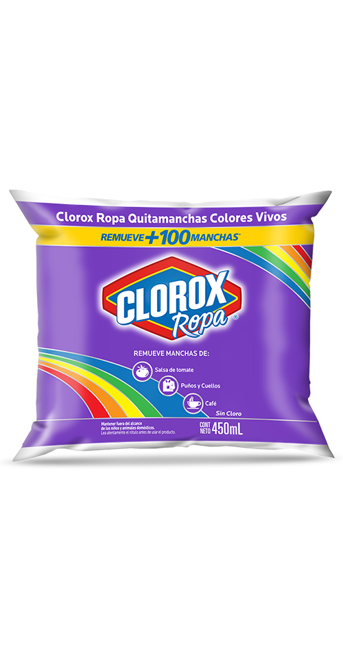 Clorox® Ropa Quitamanchas Colores Vivos | Clorox Costa Rica